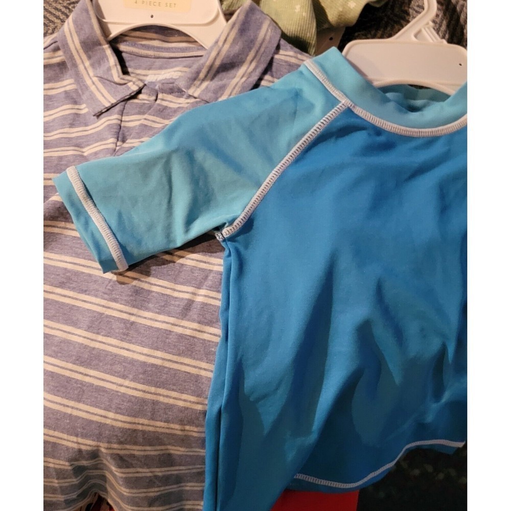 Boy's 4T 2 Shirt Bundle Tommy Bahama Rash Guard & Prince Collared Polo‎ NWOT